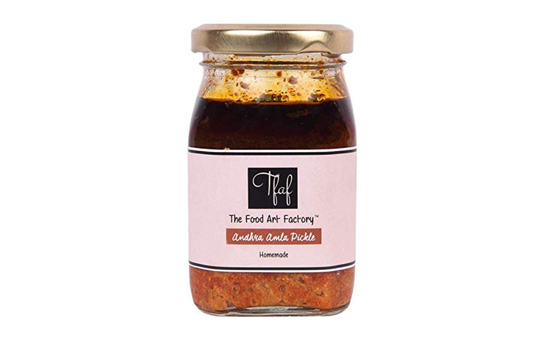 The Food Art Factory Andhra Amla Pickle    Glass Jar  175 grams